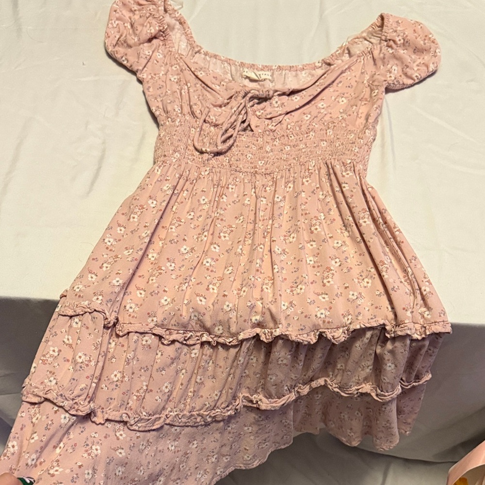 Aeropostale Light Pink Floral Kids Dress